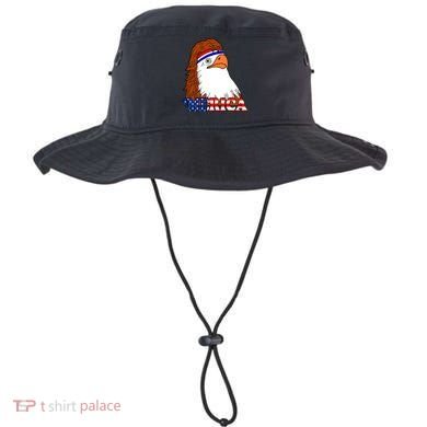 Merica Bald Eagle Retro USA Flag Bucket Hat