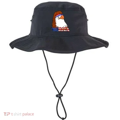 Merica Bald Eagle Retro USA Flag Bucket Hat