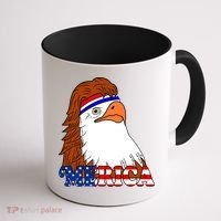 Merica Bald Eagle Retro USA Flag Coffee Mug thumb 1