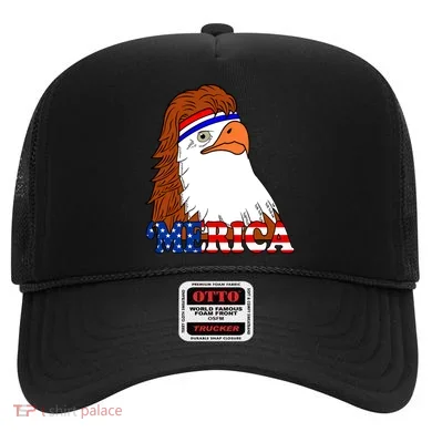 Merica Bald Eagle Retro USA Flag Hat