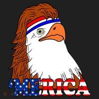 Merica Bald Eagle Retro USA Flag Golf Towel thumb 3