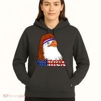 Merica Bald Eagle Retro USA Flag Hoodie thumb 5