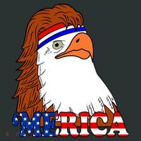 Merica Bald Eagle Retro USA Flag T-Shirt thumb 7