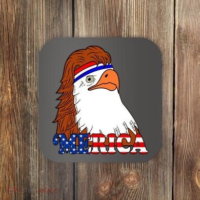 Merica Bald Eagle Retro USA Flag Coaster