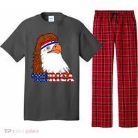 Merica Bald Eagle Retro USA Flag Pajama Set thumb 0