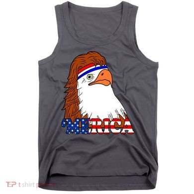 Merica Bald Eagle Retro USA Flag Tank Top