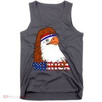Merica Bald Eagle Retro USA Flag Tank Top thumb 0