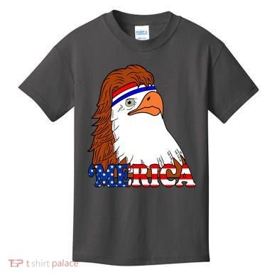 Merica Bald Eagle Retro USA Flag Kids T-Shirt
