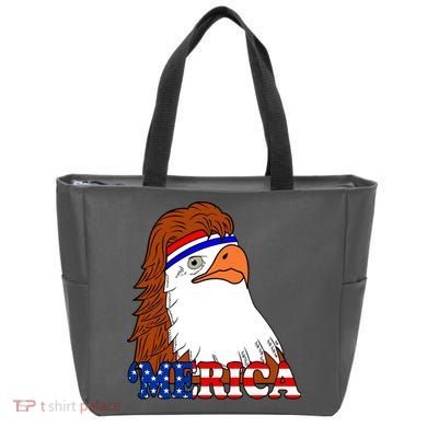 Merica Bald Eagle Retro USA Flag Tote Bag