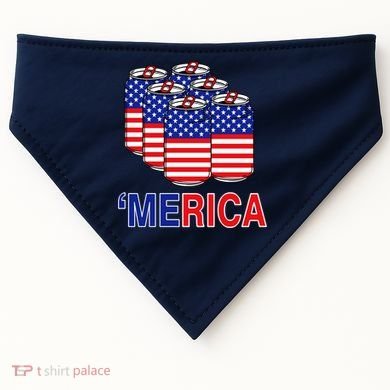 Merica Beer Pack USA-Made Doggie Bandana