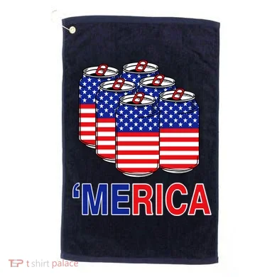 Merica Beer Pack Golf Towel