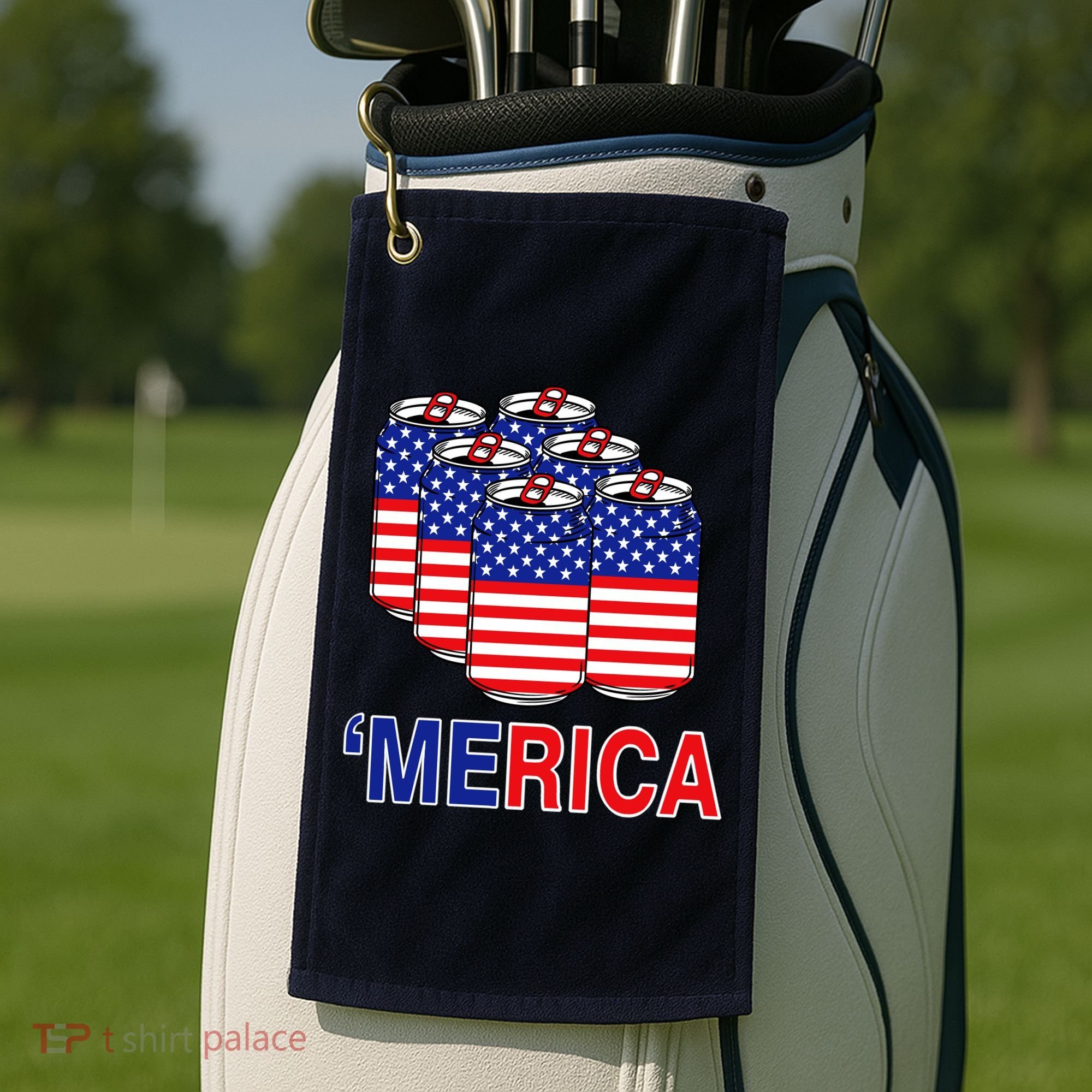 Merica Beer Pack Golf Towel