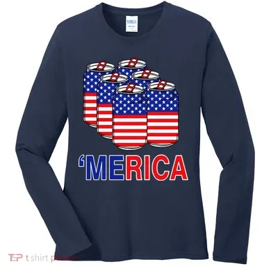 Merica Beer Pack Women's Long Sleeve Shirt