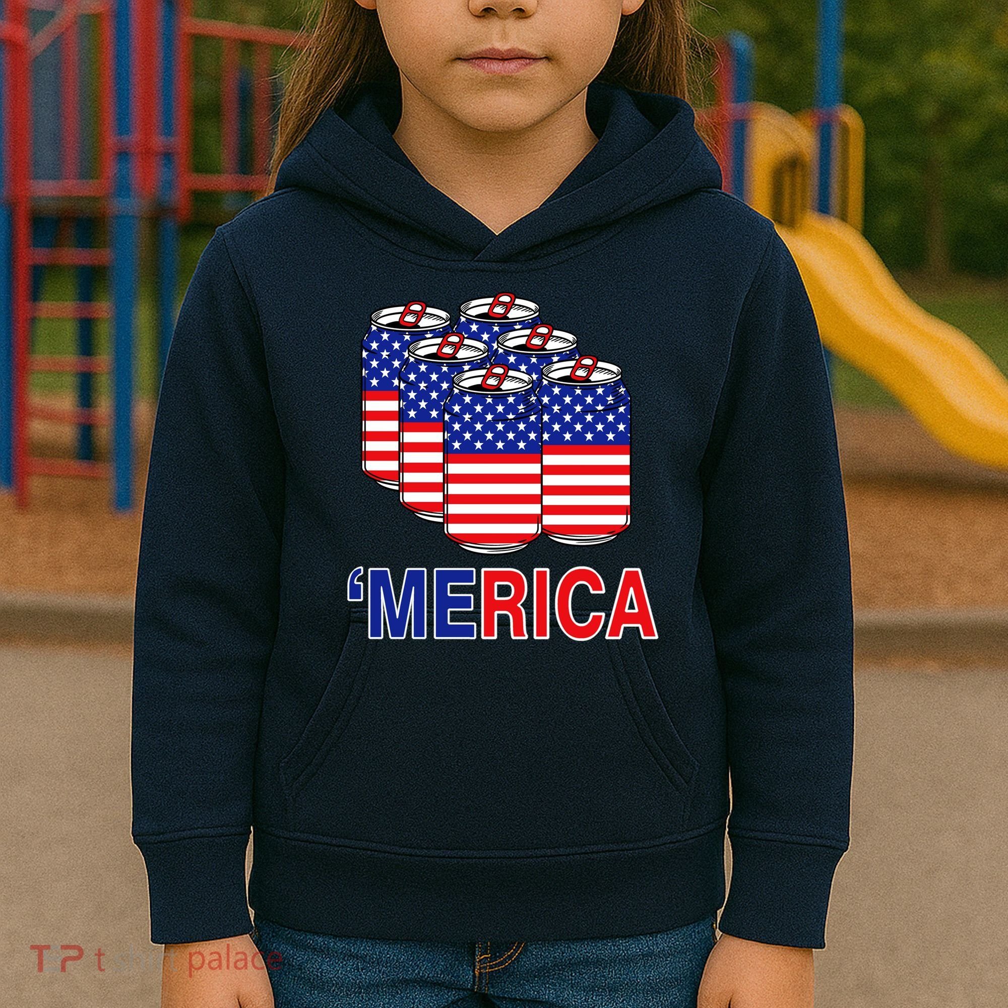 Merica Beer Pack Kids Hoodie