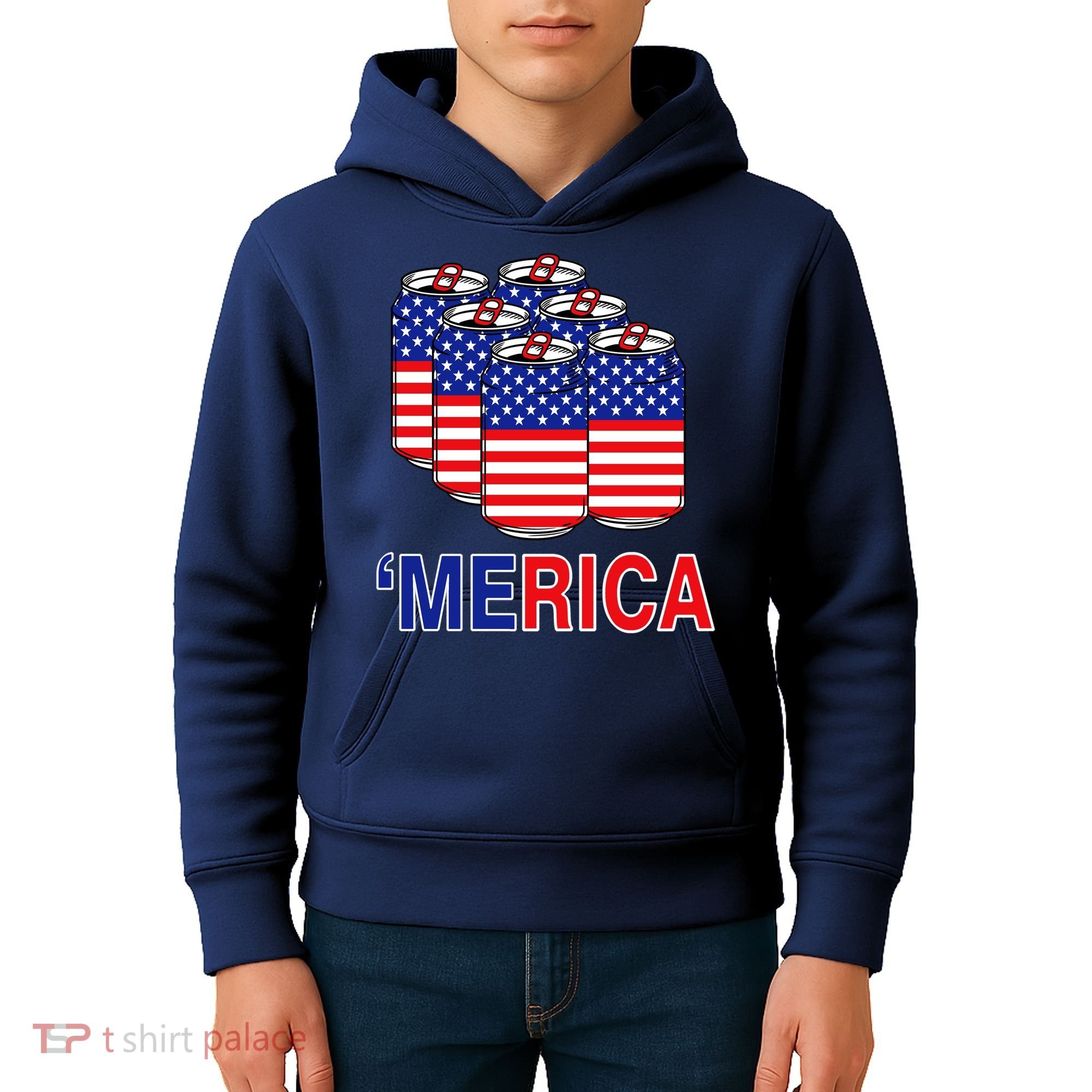 Merica Beer Pack Kids Hoodie