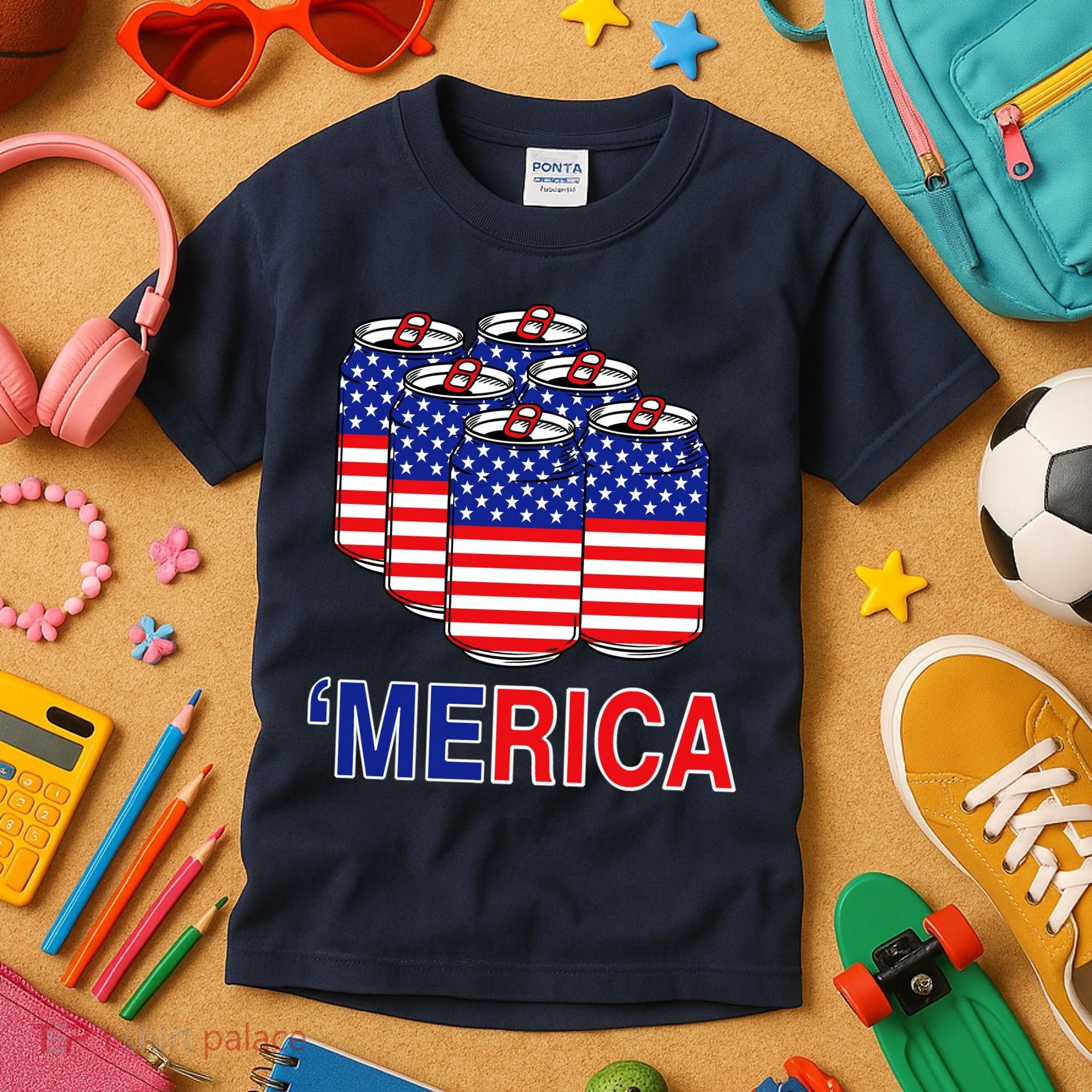 Merica Beer Pack Kids T-Shirt