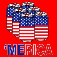 Merica Beer Pack Santa Hat thumb 1