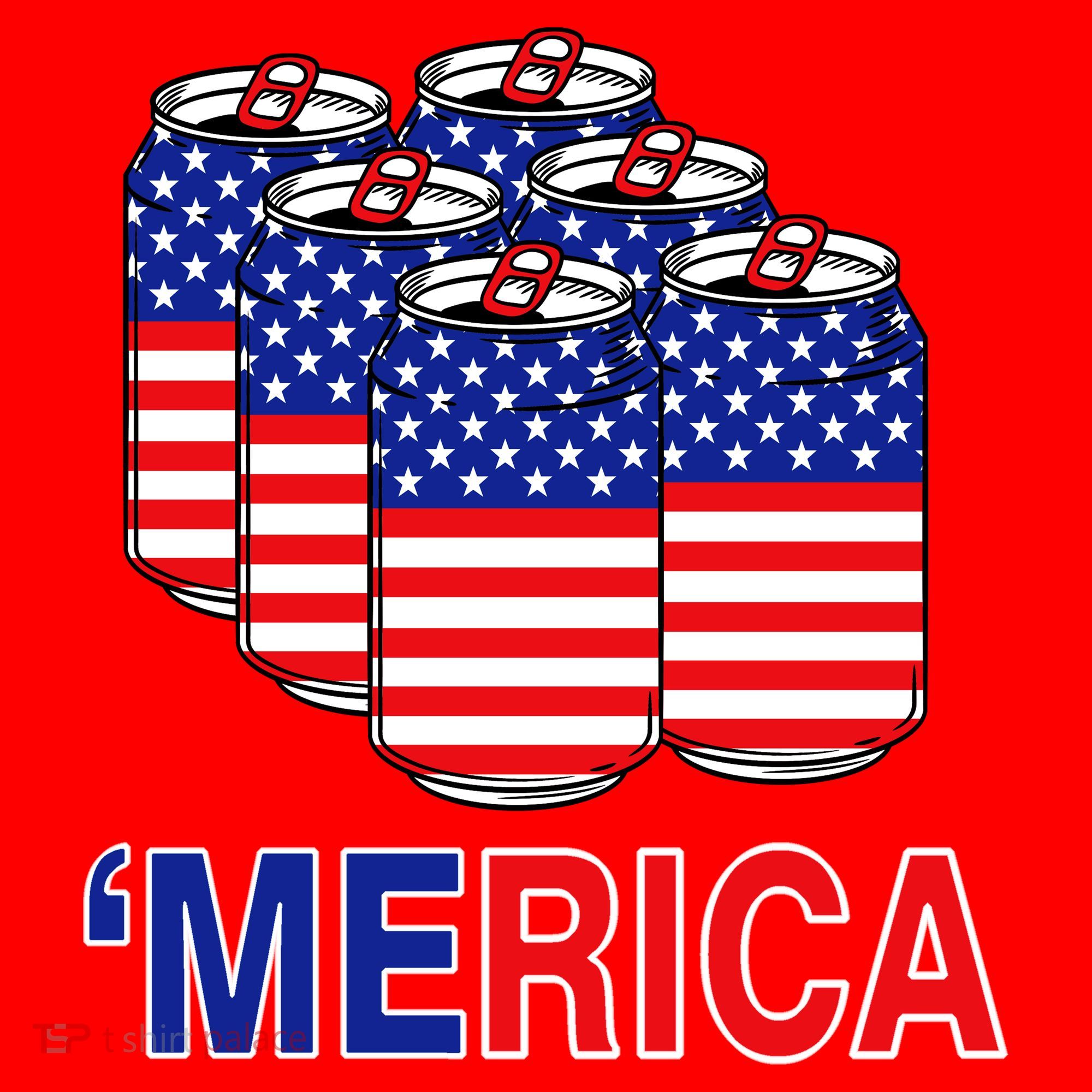 Merica Beer Pack Santa Hat