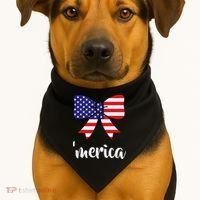 Merica Bow Tie USA Flag USA-Made Doggie Bandana thumb 1