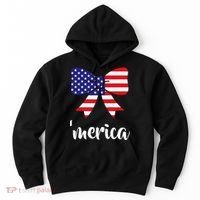 Merica Bow Tie USA Flag Hoodie thumb 0
