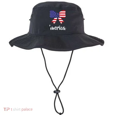 Merica Bow Tie USA Flag Bucket Hat