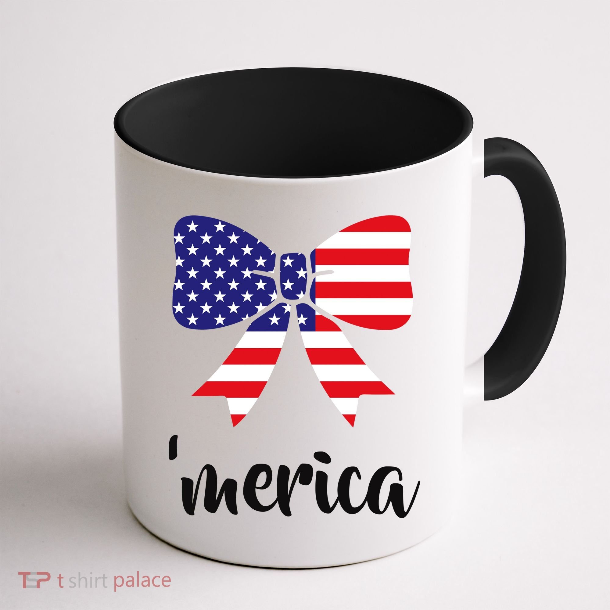 Merica Bow Tie USA Flag Coffee Mug