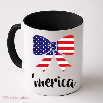 Merica Bow Tie USA Flag Coffee Mug