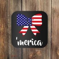 Merica Bow Tie USA Flag Coaster thumb 0