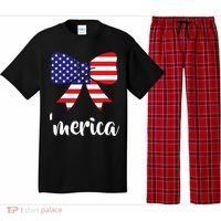 Merica Bow Tie USA Flag Pajama Set thumb 0