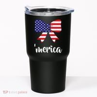 Merica Bow Tie USA Flag Tumbler thumb 0