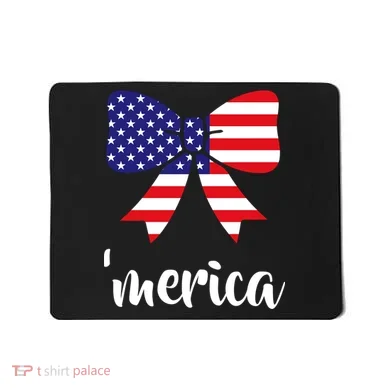 Merica Bow Tie USA Flag Mousepad