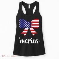Merica Bow Tie USA Flag Women's Tank Top thumb 0