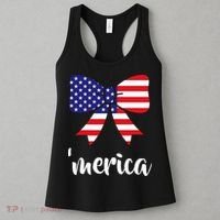 Merica Bow Tie USA Flag Women's Tank Top thumb 3