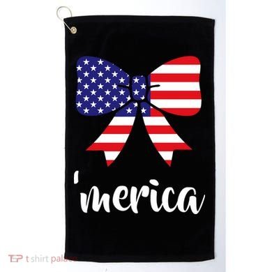Merica Bow Tie USA Flag Golf Towel