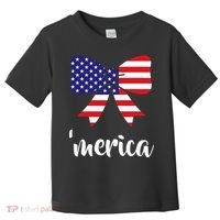 Merica Bow Tie USA Flag Toddler T-Shirt thumb 0
