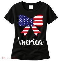 Merica Bow Tie USA Flag Women's T-Shirt thumb 0