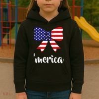 Merica Bow Tie USA Flag Kids Hoodie thumb 3