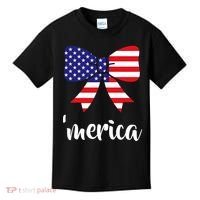 Merica Bow Tie USA Flag Kids T-Shirt thumb 0
