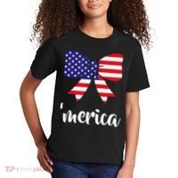 Merica Bow Tie USA Flag Kids T-Shirt thumb 2