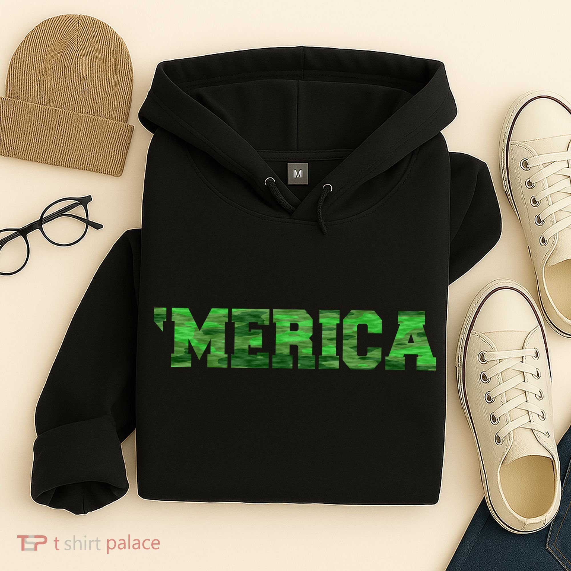 Merica Camo Logo Hoodie