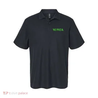 Merica Camo Logo Polo