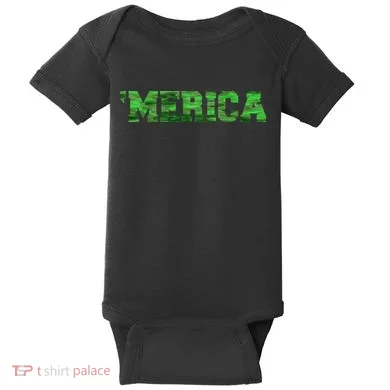 Merica Camo Logo Baby Bodysuit