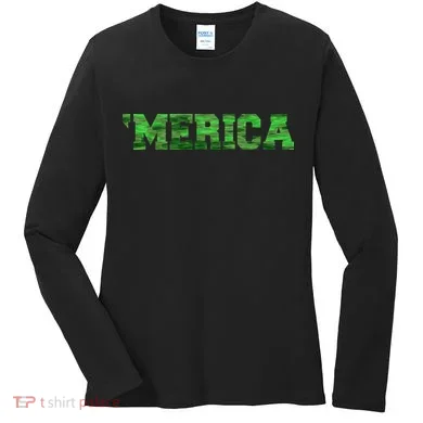 Merica Camo Logo Women's Long Sleeve Shirt