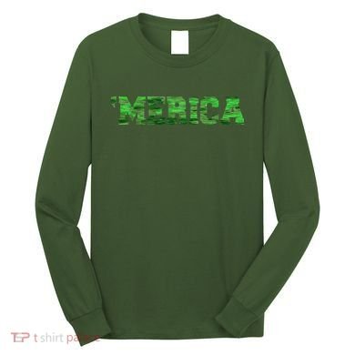 Merica Camo Logo Long Sleeve Shirt