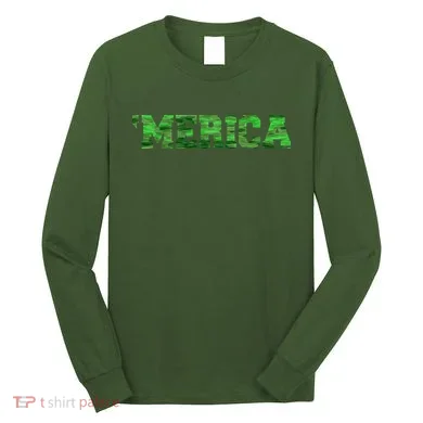 Merica Camo Logo Long Sleeve Shirt