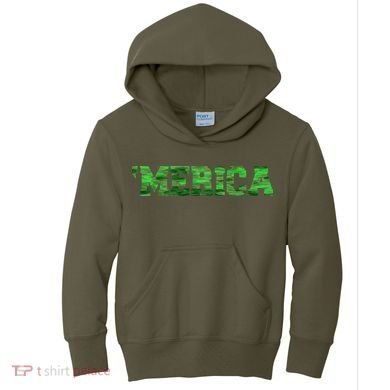 Merica Camo Logo Kids Hoodie