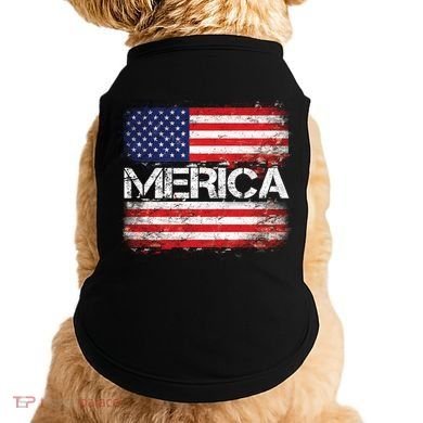 Merica Distressed Flag Doggie Tank
