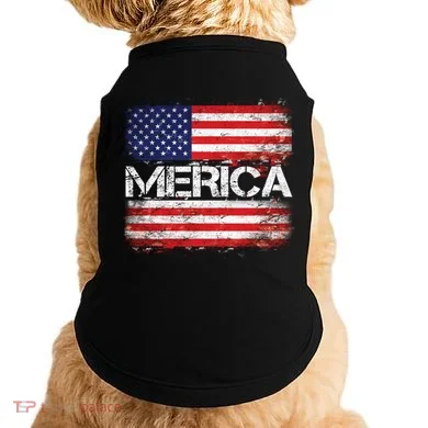 Merica Distressed Flag Doggie Tank