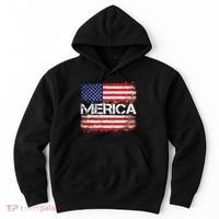 Merica Distressed Flag Hoodie thumb 0