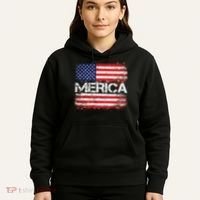 Merica Distressed Flag Hoodie thumb 5